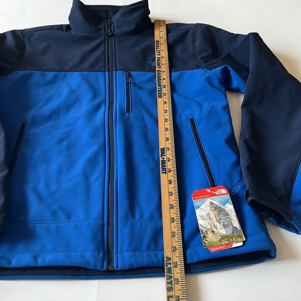 North Face Mens Small Apex Bionic Wind Soft Shell Jacket Cosmic Blue New Hiking